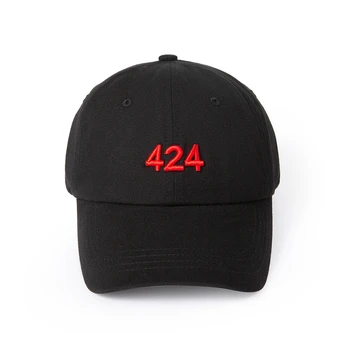 Yüksek kalite Yeni 
 Kırmızı Nakış 424 Beyzbol Şapkası Erkek Kadın 1: 1 En Kaliteli İç Etiket Ayarlanabilir Toka Şapka