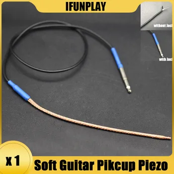 1 Adet Yumuşak Akustik Gitar Pickup Piezo Ekolayzer Köprü Eyer Piezo Altında Pickup Piezo Gitar Yedek Parçaları Mavi
