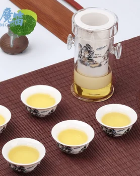 1 çay potu ile 4 bardak Çay makinesi, çaydanlık, siyah çay seti, cam seramik filtre