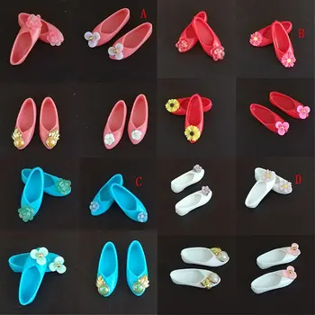 1 Çift Antik düz ayakkabı Yüksek Kalite Sevimli Karışık Stil Renkli platform ayakkabılar İçin barbie bebek Aksesuarları Çocuk Hediyeler