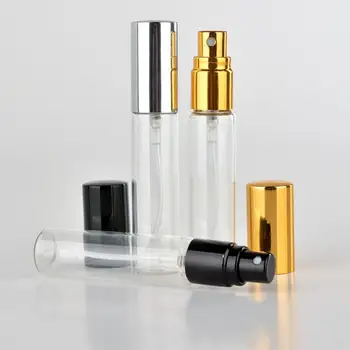 1000 adet / grup Mini Parfüm Şişeleri 10 ml Alüminyum Atomizer Parfüm Cam Sprey Şişeleri Boş Seyahat Kapları LX2463