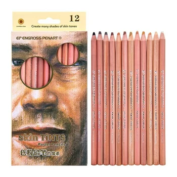 12 adet / takım Yaratıcı Renkli Kalemler Profesyonel Ahşap Yumuşak Pastel Kalemler Öğrenciler Kırtasiye Çizim Kalemleri Okul Sanat Kaynağı