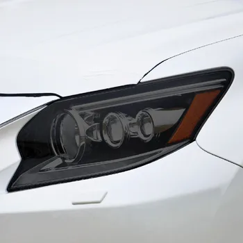 2 Adet Araba Far Koruma Tonu Filmi Duman Siyah TPU Koruyucu şeffaf çıkartma İçin Lexus GX GX460 2014-2020 Aksesuarları