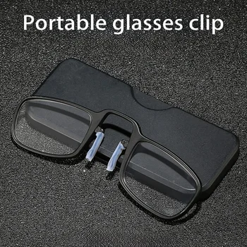 2023 Mini okuma gözlüğü burun mandalı Presbiyopik Gözlük Gözlük Taşınabilir Yaşlı Presbiyopik Gözlük Gözlük Case1.0-2.5