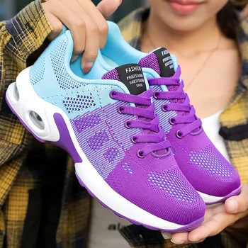 2023 Yaz Kadın Ayakkabı Nefes Örgü Açık Hafif spor ayakkabı Rahat Yürüyüş Sneakers Tenis Feminino Zapatos Mujer