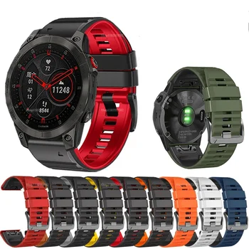 26MM 22MM Silikon Watchband Sapanlar Gar Min Fenix 7X7 Instinct Epix2 6X6 Pro Bileklik Fenix 5X5 Artı akıllı saat kordonu