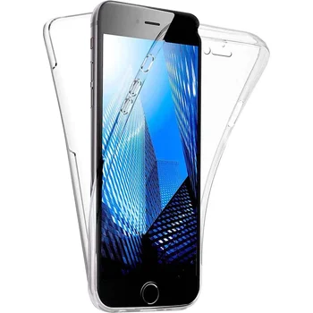 360 Tam Vücut Kılıf iPhone 8 Artı 7 Artı 6 XR 11 Pro 12 Pro Max 13 Mini 14 Artı Çift Taraflı Silikon TPU Şeffaf Kapak