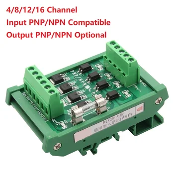 4/8/12/16 Kanal PLC DC sinyal amplifikatörü Tetik Gerilimi DC12-24V PNP NPN Girişi Uyumlu Çıkış İsteğe Bağlı Optocoupler İzole