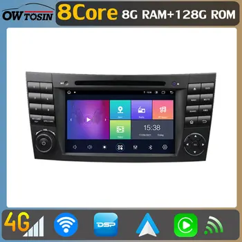 4G LTE WIFI 8 Çekirdekli 8+128G Android 11 araç DVD oynatıcı Oynatıcı Mercedes Benz E-class için W211 W219 E200 E220 E300 Carplay otomobil radyosu GPS DSP