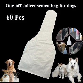 60 ADET Tek Kullanımlık Suni Tohumlama Sperm Toplama One-off Toplamak Meni Çantası Köpek Depolama Kliniği Pet Köpek Seminal Sıvı