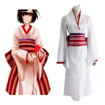 Anime Noragami Cosplay Kostümleri Nora Kimono Tam Set (Giysi Ilmek Kemer Şapkalar Eldiven ) Cadılar Bayramı Kostüm