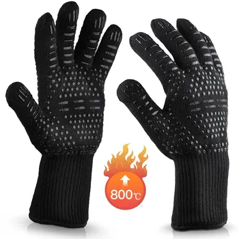 Barbekü eldivenleri yüksek sıcaklık dayanımı fırın Eldiveni 500 800 derece yanmaz barbekü ısı yalıtımı mikrodalga fırın eldivenleri Barbekü eldivenleri yüksek sıcaklık dayanımı fırın Eldiveni 500 800 derece yanmaz barbekü ısı yalıtımı mikrodalga fırın eldivenleri 1