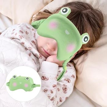 Baş destek yastığı Yatak Yastıklar Uyku Boyun Göz Kapağı Hayvan Seyahat Kumaş Ofis Körü Körüne 2-in-1 Maske Karikatür Peluş