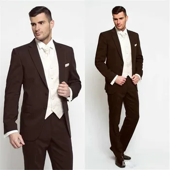 Bordo Klasik erkek Takım Elbise Yanan Ceket Düğün Elbise Lüks Slim Fit 2 Adet İtalyan Tarzı Resmi Günler Giyim