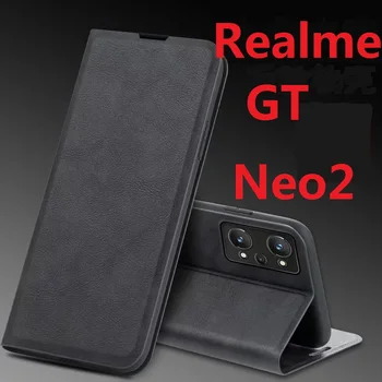 Cüzdan Deri Realme İçin GT Neo 2 Neo 3T Kılıf Manyetik Kapak Kitap cep telefonu kılıfı koruma kapağı
