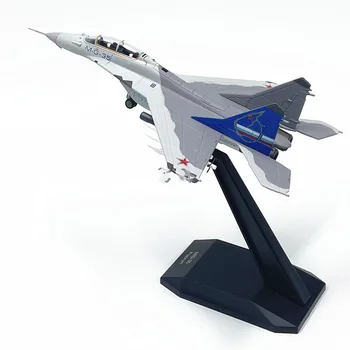 Diecast 1/100 Ölçekli Rus MiG 35 Fighter Alaşım Uçak Modeli Simülasyon Bitmiş Süsler Oyuncak Ekran Koleksiyonu