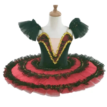 Don Kişot, yeni bale dansçısı, yetişkin kadın profesyonel Bale Tutu etek, siyah kırmızı, Tang kiru de kostüm.
