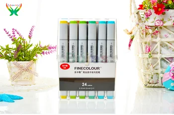 Finecolor EF100 24/36/48/72 renk Alkol standart set çift başlı ışaretleyici el çizim tasarım öğrenciler için sanat malzemeleri