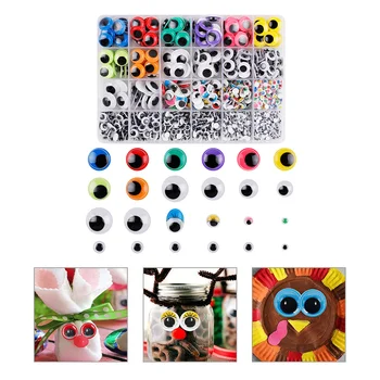 Gözler Şeyler Hayvanlar Yapıştırıcı El Sanatları Kawaii Güvenlik Oyuncak Kendinden Yapışkanlı Googly Tığ işi Plastik Dolması