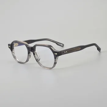 JMM yeni Düzensiz kadın Gözlük çerçeve kare El Yapımı Gözlük asetat erkekler moda Miyopi hipermetrop kişilik Gözlük Büyük yüz
