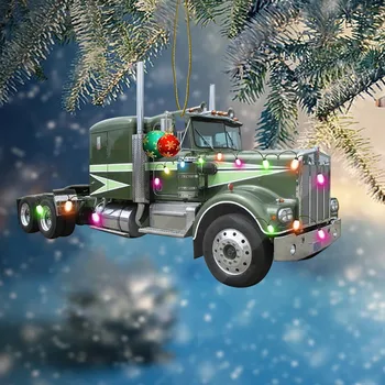 Kişiselleştirilmiş Noel Kamyon Jeep Araba Asılı Süslemeleri Noel Ağacı Kolye 2023 Navidad Yeni Yıl Hediyesi Çocuklar İçin Hediyeler