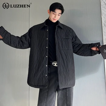 LUZHEN Kore Şık Zarif Pamuklu Ceket erkek Kış Tasarımı Çok Yönlü Orijinal Pilili Yüksek Kaliteli kapitone ceket 2023 B6826f