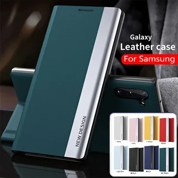 Manyetik Flip Case Samsung Galaxy S22 S23 Ultra S20 S21 FE S10 Artı Not 20 A53 5G A52 A51 A50 A72 A32 A71 A13 A33 A12 Kapak