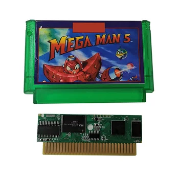 Megaman 5 Aile Bilgisayar FC Famicom NES Oyun Kartuşu 60 Pin Retro Konsolu