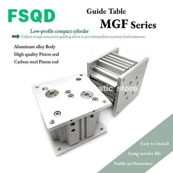 MGF40 MGF63 MGF100-30 50 70 100 SMC tipi Pnömatik eleman Kılavuz Tablalı Hava Silindirleri MGF Serisi