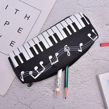 Müzik Notaları piyano klavyesi kalem Kutusu Kalem Çantaları Büyük Kapasiteli Kırtasiye Ofis Taşınabilir Kırtasiye Malzemeleri