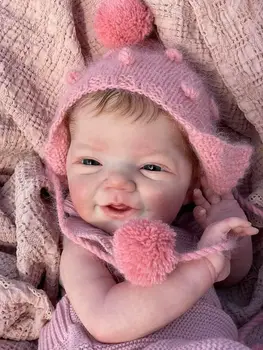 NPK 19 inç Yenidoğan Yumuşak Vücut Bebek Bebek Zaten Boyalı Bitmiş Charlie Yeniden Doğmuş Bebek Bebek 3D Boyama Görünür Damarlar