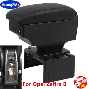 Opel Zafira B için Kol Dayama İç Parçaları özel Güçlendirme parçaları Araba Kol Dayama Merkezi saklama kutusu ile USB led ışık