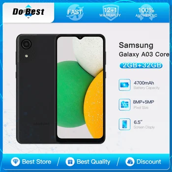 Orijinal Samsung Galaxy A03 Çekirdek A032F / DS 4G Cep telefon çift SIM 6.5