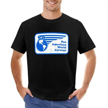 Pan Am Dünya Havayolları logo kanatlı küre T-Shirt Anime t-shirt özelleştirilmiş t shirt erkek grafik t-shirt büyük ve uzun boylu