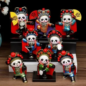 Panda Seramik Süsler, Pekin Operası Yüz Maskeleri, Çin Hediyelik Eşya, Kung Fu, Panda Hediye
