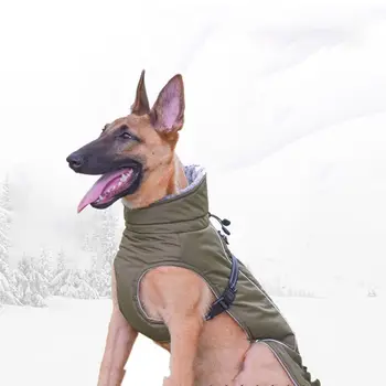 Polyester / Peluş Köpek Açık kapitone ceket Rüzgar Geçirmez Sıcak Rüzgar Geçirmez Köpek Pamuk Ceket Ayarlanabilir Yumuşak