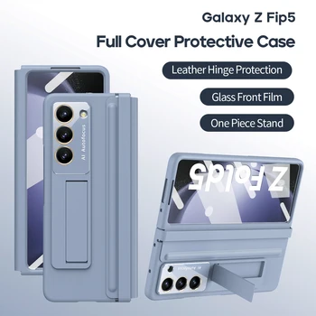 S kalemlik Samsung Galaxy Z Kat 5 4 3 2 Kılıf Deri Orijinal Menteşe Manyetik Kickstand Tam Ekran Koruyucu Kapak