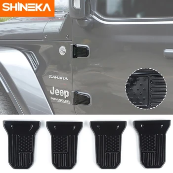 SHINEKA Araba kapı menteşesi Koruyucu ayar kapağı Çıkartmalar Jeep Wrangler JL Gladyatör JT 2018-2022 2/4 Kapılar Dış Aksesuarlar