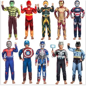 Süper kahraman Çocuklar Kas Kaptan Aeria Kostüm Çocuk Cosplay Süper Kahraman Cadılar Bayramı Kostümleri Çocuklar İçin Erkek Kız