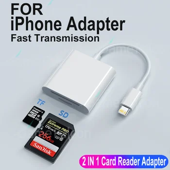 Tip C 2 İN 1 Flash OTG Bellek Okuyucu iPhone 15 Pro ıOS Yıldırım Erkek USB 3.0 Mikro SD TF Yüksek Hızlı Akıllı Okuyucu Adaptörü