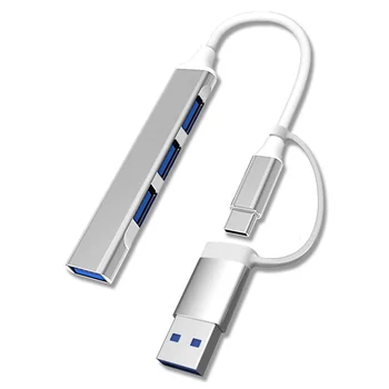 USB 3.0 2.0 Hub 4 porte Çok Splitter Tipi C USB HUB Dock 3.0 Çok portlu USB Splitter Genişletici pc bilgisayar