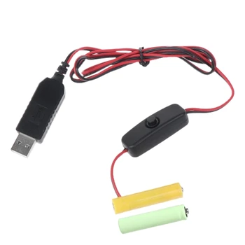 USB Güç Dönüştürücü Pil Kablosu Yerine 2 adet 1.5 V AAA