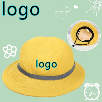 Yeni Özel Logo Yol Trafik Güvenliği Ebeveyn Çocuk Kova Şapka Sevimli Erkek Kız Panama Kap Hip Hop Örgü Çocuk Güneş Balıkçı Kapaklar