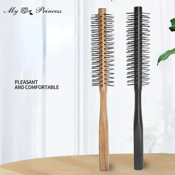 Yuvarlak Şekillendirici Saç Fırçası - Unisex Saç Modeli Masajı için Kıvırma Silindiri Saç Fırçası-Soyunma Salonu, Berber Com