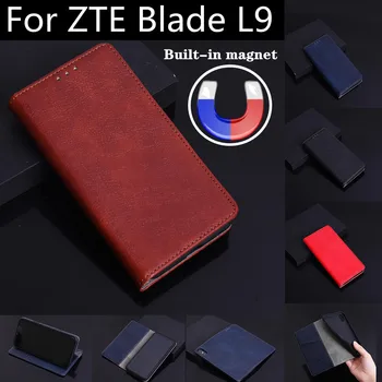 ZTE Blade L9 Kılıf BladeL9 Kapak Manyetik Kart Flip Deri Telefon Kabuk Kitap ZTE Blade L9 L 9 ZTEL9 Case Arka cilt Kılıfı
