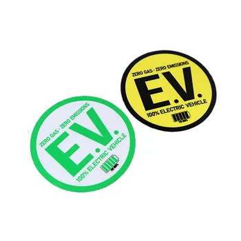 çevre Koruma için Komik Sıfır Gaz Emisyonları 100 % Elektrik Enerjisi Araç Oto Araba Styling Sticker Decals14. 5cm*14.5 cm