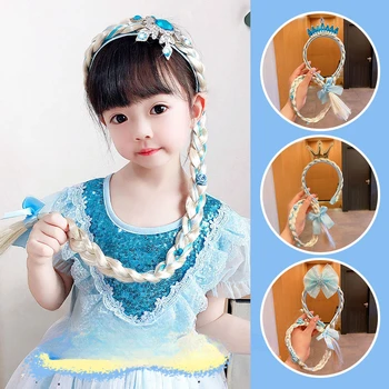 Çocuk Taç Dondurulmuş Prenses Şekillendirici Saç Kartı Aisha Kafa Bandı Şapkalar kız Taç saç aksesuarları Bebek Kafa Bantları Kız için
